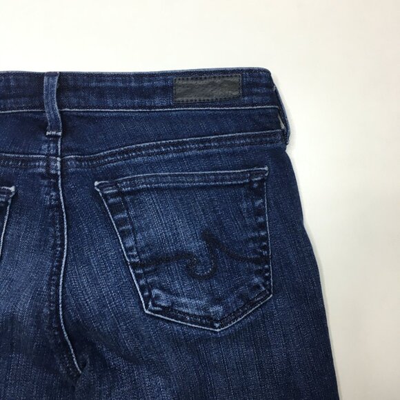 AG ADRIANO GOLDSCHMIED Medium/Dark Wash The Stevie Ankle Slim Straight Jeans - Picture 9 of 11